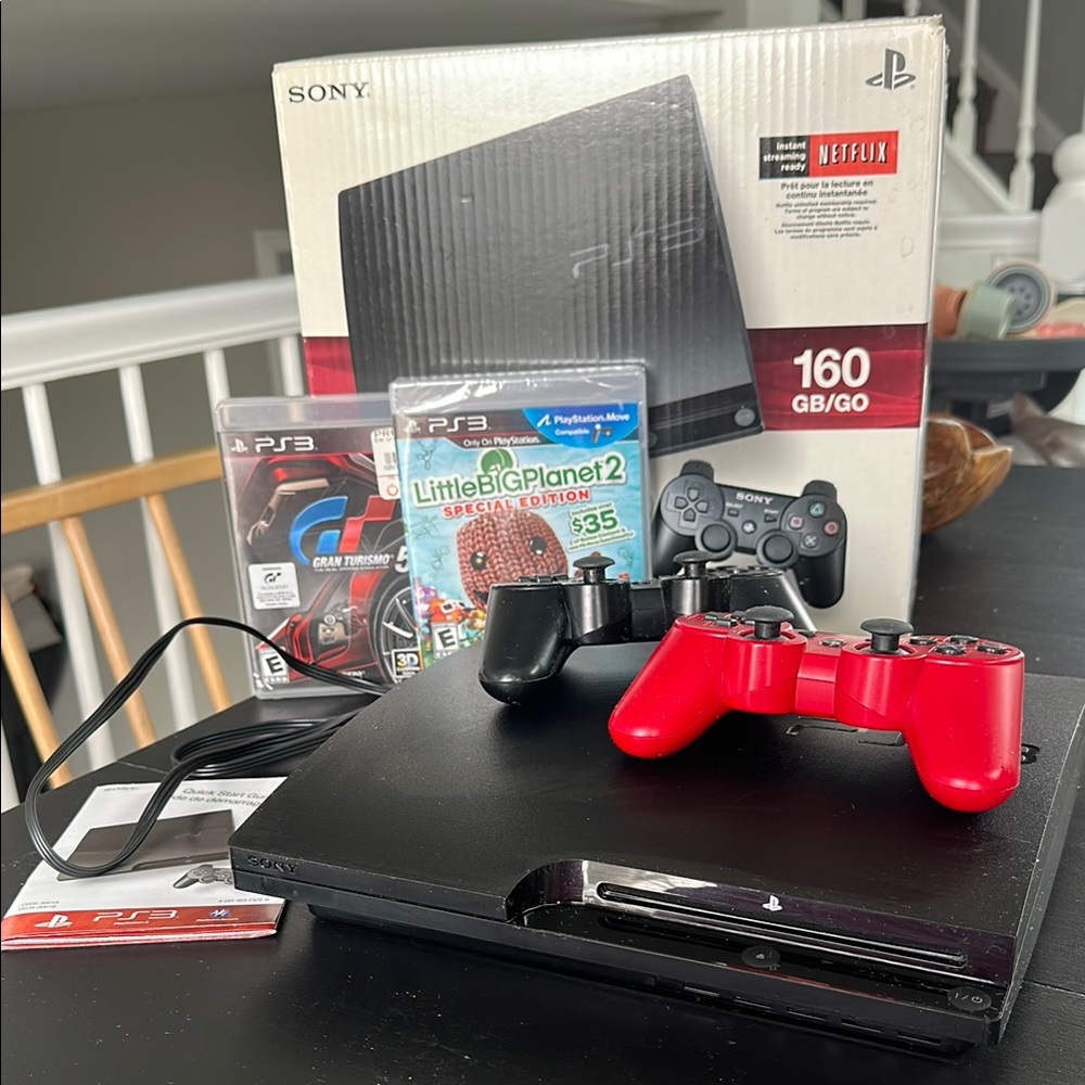 Sony PlayStation 3 Console - Black and Red